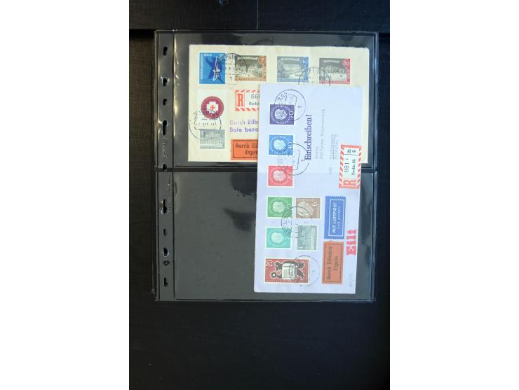 1948/60 (ca.), interessante Sammlung ab Vorläufer-Ausgaben mit über 220 Briefen, Karten und vielen Ganzsachen, dabei gute Fra