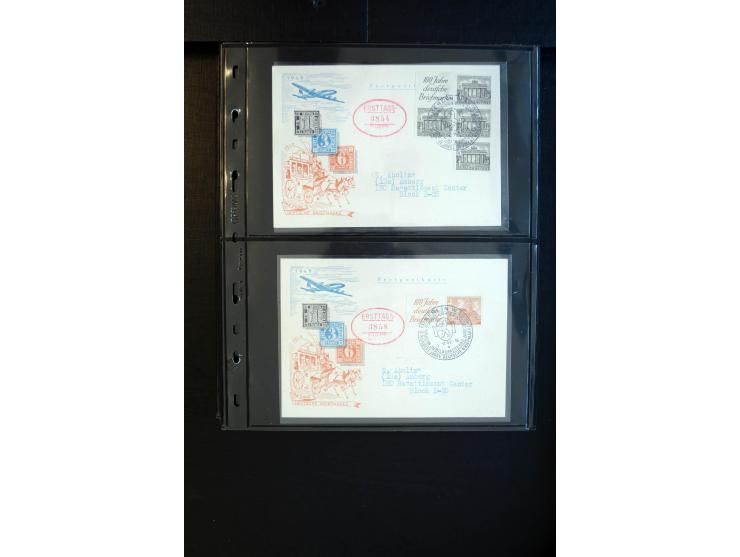 1948/60 (ca.), interessante Sammlung ab Vorläufer-Ausgaben mit über 220 Briefen, Karten und vielen Ganzsachen, dabei gute Fra