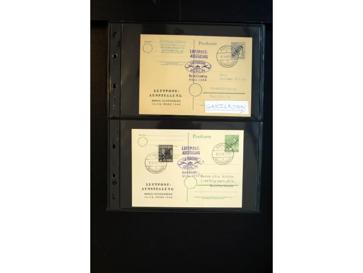 1948/60 (ca.), interessante Sammlung ab Vorläufer-Ausgaben mit über 220 Briefen, Karten und vielen Ganzsachen, dabei gute Fra