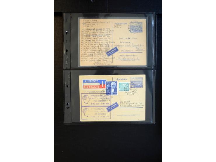 1948/60 (ca.), interessante Sammlung ab Vorläufer-Ausgaben mit über 220 Briefen, Karten und vielen Ganzsachen, dabei gute Fra