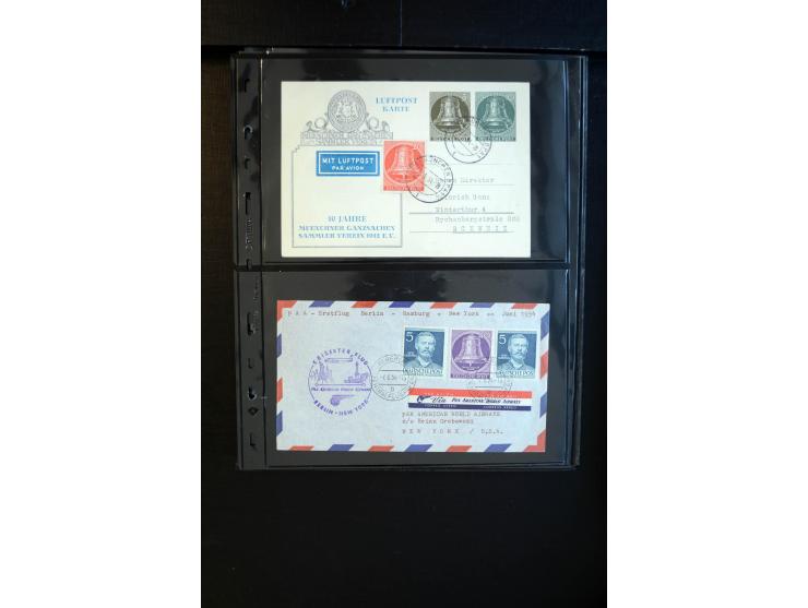 1948/60 (ca.), interessante Sammlung ab Vorläufer-Ausgaben mit über 220 Briefen, Karten und vielen Ganzsachen, dabei gute Fra