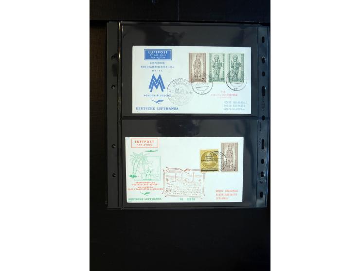 1948/60 (ca.), interessante Sammlung ab Vorläufer-Ausgaben mit über 220 Briefen, Karten und vielen Ganzsachen, dabei gute Fra