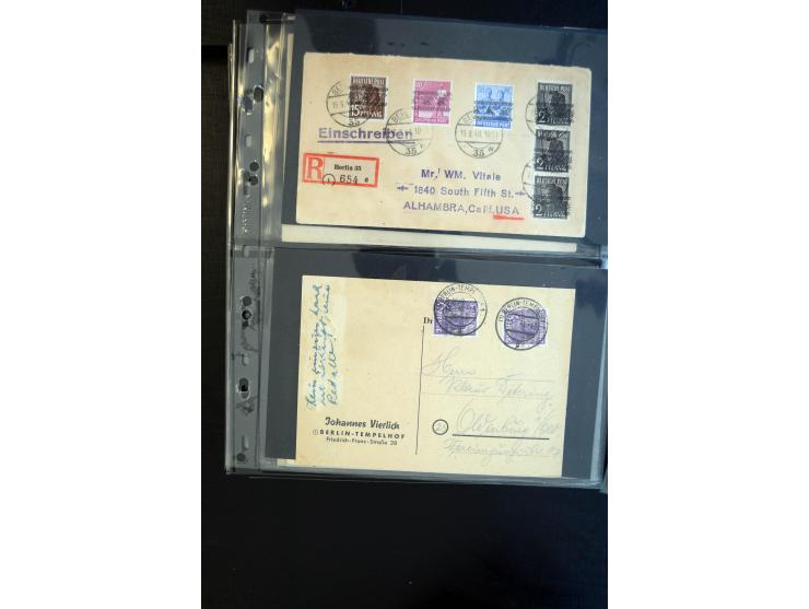 1948/60 (ca.), interessante Sammlung ab Vorläufer-Ausgaben mit über 220 Briefen, Karten und vielen Ganzsachen, dabei gute Fra