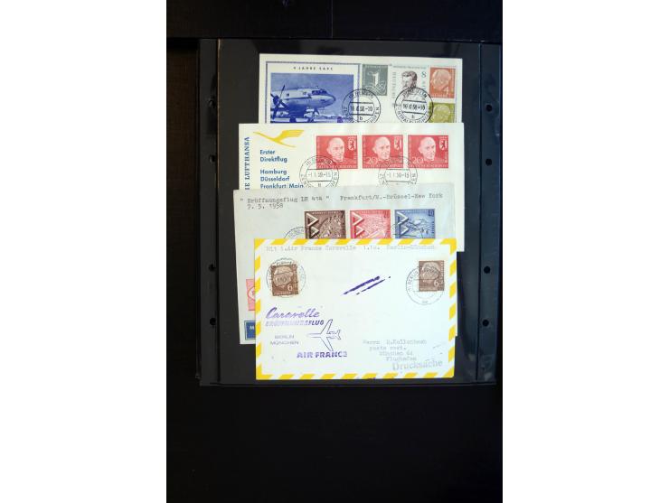 1948/60 (ca.), interessante Sammlung ab Vorläufer-Ausgaben mit über 220 Briefen, Karten und vielen Ganzsachen, dabei gute Fra