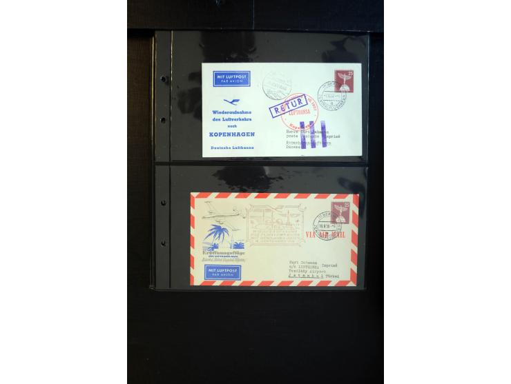 1948/60 (ca.), interessante Sammlung ab Vorläufer-Ausgaben mit über 220 Briefen, Karten und vielen Ganzsachen, dabei gute Fra