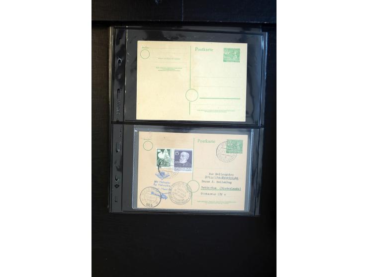 1948/60 (ca.), interessante Sammlung ab Vorläufer-Ausgaben mit über 220 Briefen, Karten und vielen Ganzsachen, dabei gute Fra