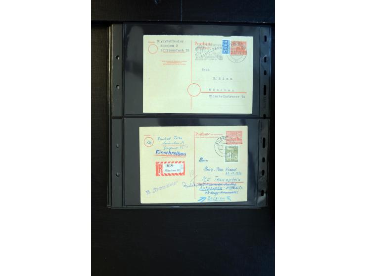 1948/60 (ca.), interessante Sammlung ab Vorläufer-Ausgaben mit über 220 Briefen, Karten und vielen Ganzsachen, dabei gute Fra