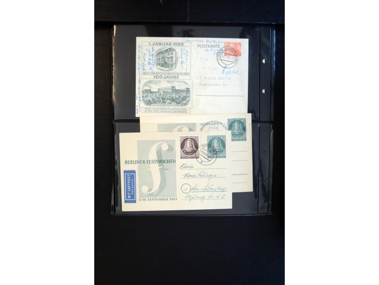 1948/60 (ca.), interessante Sammlung ab Vorläufer-Ausgaben mit über 220 Briefen, Karten und vielen Ganzsachen, dabei gute Fra