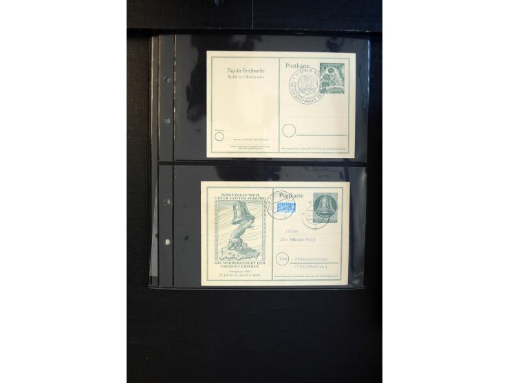 1948/60 (ca.), interessante Sammlung ab Vorläufer-Ausgaben mit über 220 Briefen, Karten und vielen Ganzsachen, dabei gute Fra