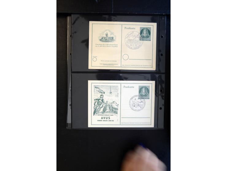 1948/60 (ca.), interessante Sammlung ab Vorläufer-Ausgaben mit über 220 Briefen, Karten und vielen Ganzsachen, dabei gute Fra
