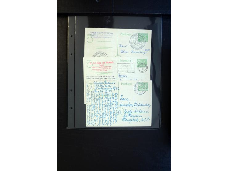 1948/60 (ca.), interessante Sammlung ab Vorläufer-Ausgaben mit über 220 Briefen, Karten und vielen Ganzsachen, dabei gute Fra