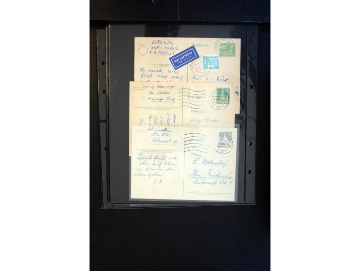 1948/60 (ca.), interessante Sammlung ab Vorläufer-Ausgaben mit über 220 Briefen, Karten und vielen Ganzsachen, dabei gute Fra