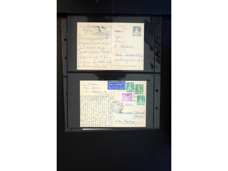 1948/60 (ca.), interessante Sammlung ab Vorläufer-Ausgaben mit über 220 Briefen, Karten und vielen Ganzsachen, dabei gute Fra
