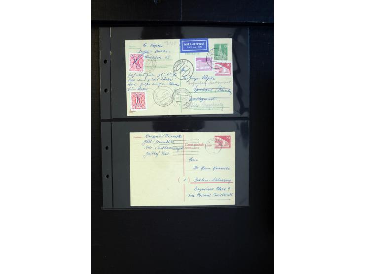 1948/60 (ca.), interessante Sammlung ab Vorläufer-Ausgaben mit über 220 Briefen, Karten und vielen Ganzsachen, dabei gute Fra
