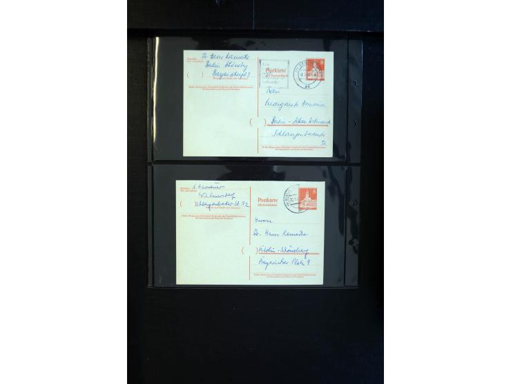 1948/60 (ca.), interessante Sammlung ab Vorläufer-Ausgaben mit über 220 Briefen, Karten und vielen Ganzsachen, dabei gute Fra