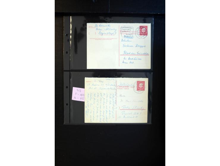 1948/60 (ca.), interessante Sammlung ab Vorläufer-Ausgaben mit über 220 Briefen, Karten und vielen Ganzsachen, dabei gute Fra