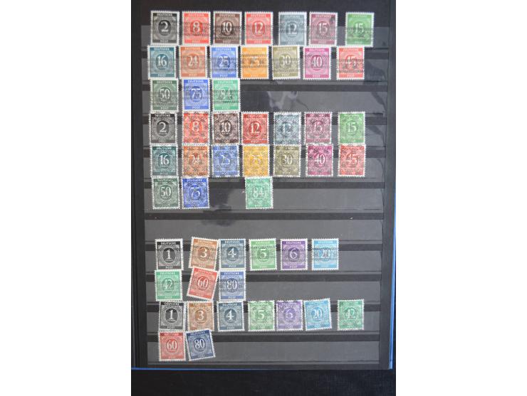 1945/49, postfrische Sammlung mit Doubletten (einige wenige ungebrauchte) mit u.a. Mi.-Nr. 52-68I+II (sign. Schlegel BPP), I-