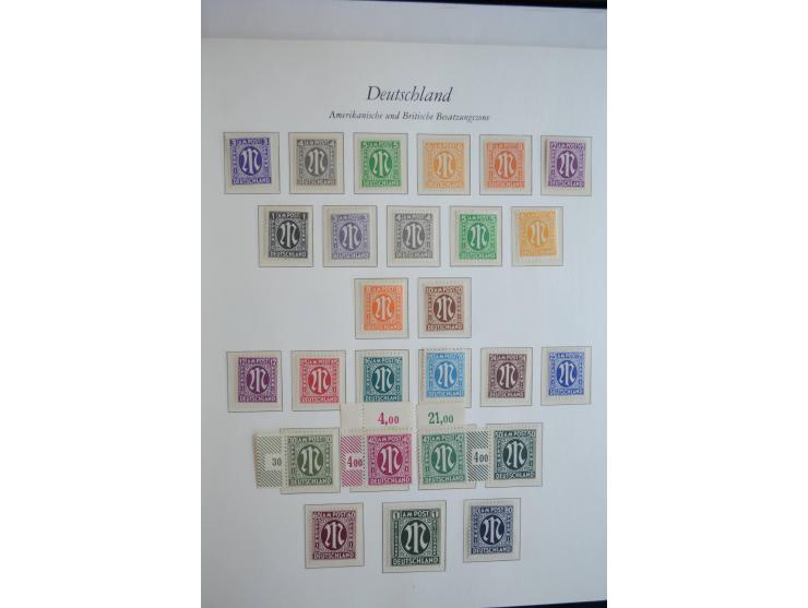 1945/49, postfrische Sammlung mit Doubletten (einige wenige ungebrauchte) mit u.a. Mi.-Nr. 52-68I+II (sign. Schlegel BPP), I-