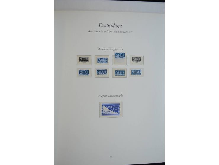 1945/49, postfrische Sammlung mit Doubletten (einige wenige ungebrauchte) mit u.a. Mi.-Nr. 52-68I+II (sign. Schlegel BPP), I-