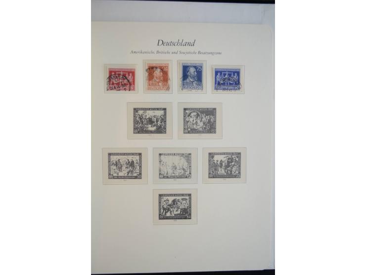 1945/49, postfrische Sammlung mit Doubletten (einige wenige ungebrauchte) mit u.a. Mi.-Nr. 52-68I+II (sign. Schlegel BPP), I-