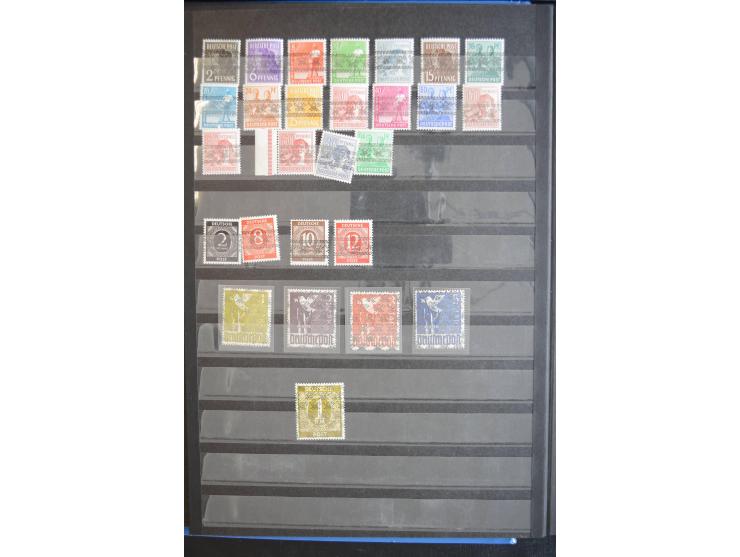 1945/49, postfrische Sammlung mit Doubletten (einige wenige ungebrauchte) mit u.a. Mi.-Nr. 52-68I+II (sign. Schlegel BPP), I-
