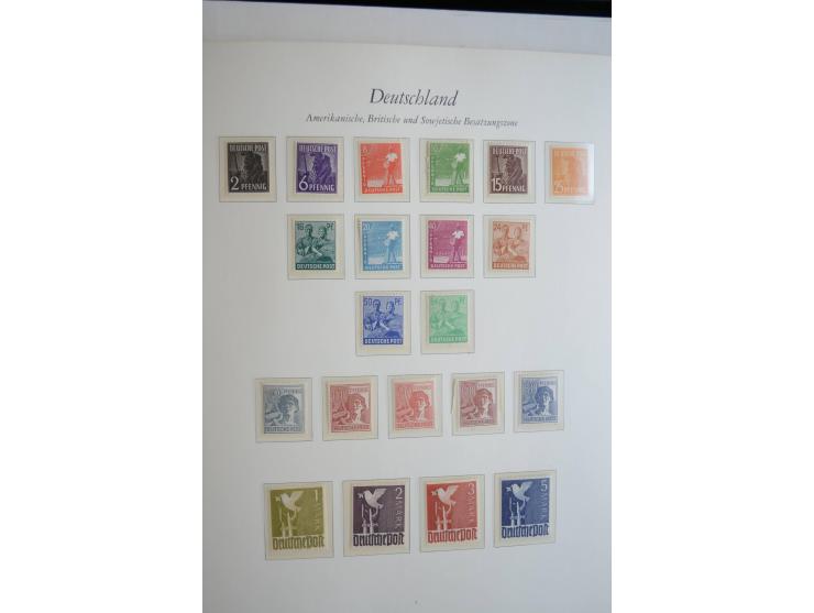 1945/49, postfrische Sammlung mit Doubletten (einige wenige ungebrauchte) mit u.a. Mi.-Nr. 52-68I+II (sign. Schlegel BPP), I-