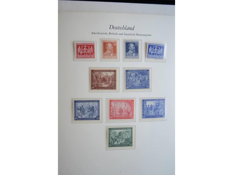 1945/49, postfrische Sammlung mit Doubletten (einige wenige ungebrauchte) mit u.a. Mi.-Nr. 52-68I+II (sign. Schlegel BPP), I-