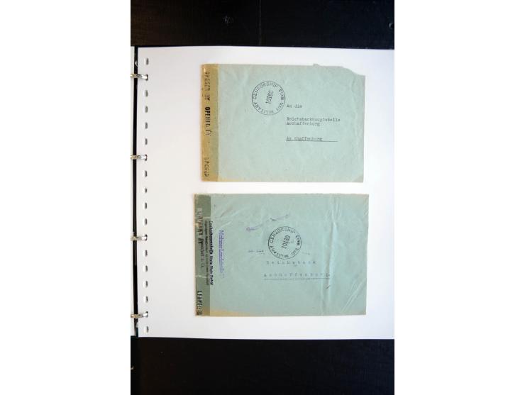 1945, interessanter Sammlung Kurierpost vor der Eröffnung des Interzonen-Postverkehr mit ca. 70 Bank-Briefen aus einer Korres