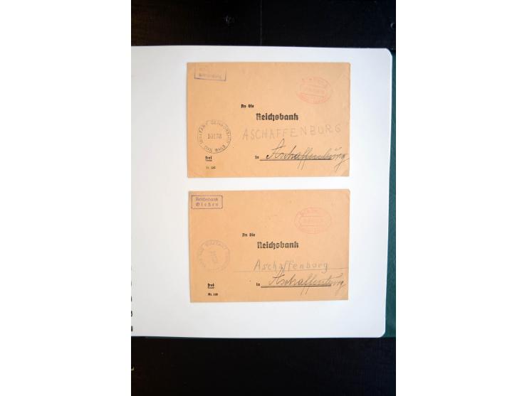 1945, interessanter Sammlung Kurierpost vor der Eröffnung des Interzonen-Postverkehr mit ca. 70 Bank-Briefen aus einer Korres
