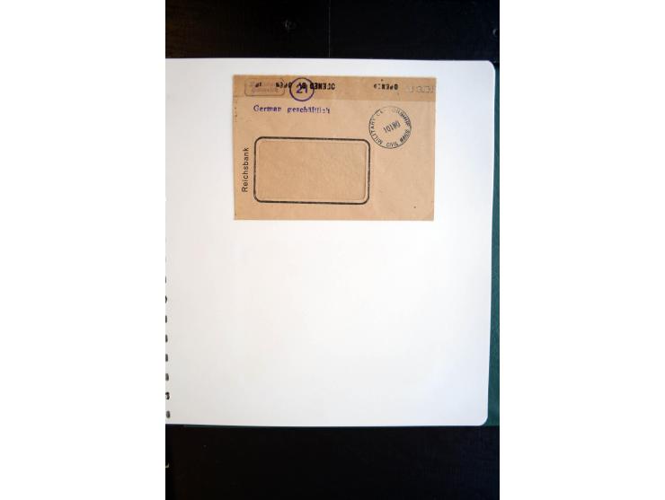 1945, interessanter Sammlung Kurierpost vor der Eröffnung des Interzonen-Postverkehr mit ca. 70 Bank-Briefen aus einer Korres