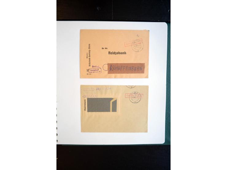 1945, interessanter Sammlung Kurierpost vor der Eröffnung des Interzonen-Postverkehr mit ca. 70 Bank-Briefen aus einer Korres