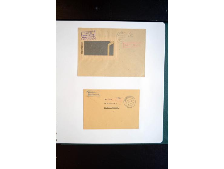 1945, interessanter Sammlung Kurierpost vor der Eröffnung des Interzonen-Postverkehr mit ca. 70 Bank-Briefen aus einer Korres