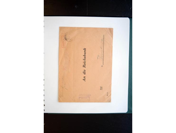 1945, interessanter Sammlung Kurierpost vor der Eröffnung des Interzonen-Postverkehr mit ca. 70 Bank-Briefen aus einer Korres