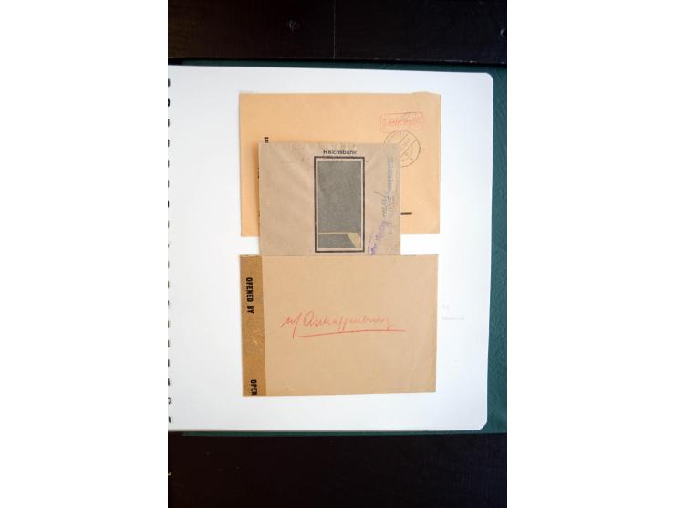 1945, interessanter Sammlung Kurierpost vor der Eröffnung des Interzonen-Postverkehr mit ca. 70 Bank-Briefen aus einer Korres