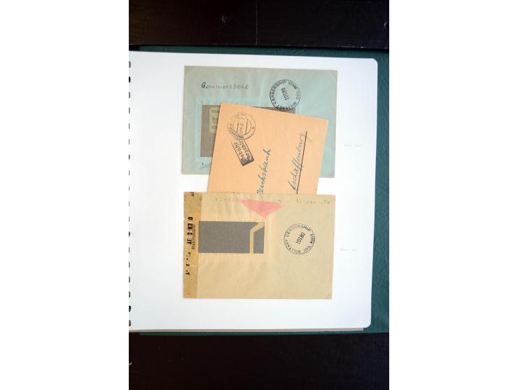 1945, interessanter Sammlung Kurierpost vor der Eröffnung des Interzonen-Postverkehr mit ca. 70 Bank-Briefen aus einer Korres