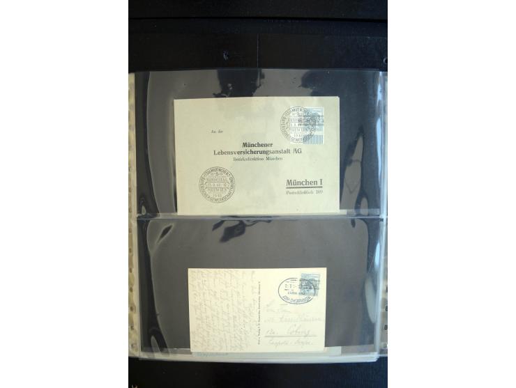 1948, interessante Sammlung "Band/Nezt-Aufdrucke" mit ca. 150 Briefen und Karten, dabei viele Einzel- und Mehrfachfrankaturen