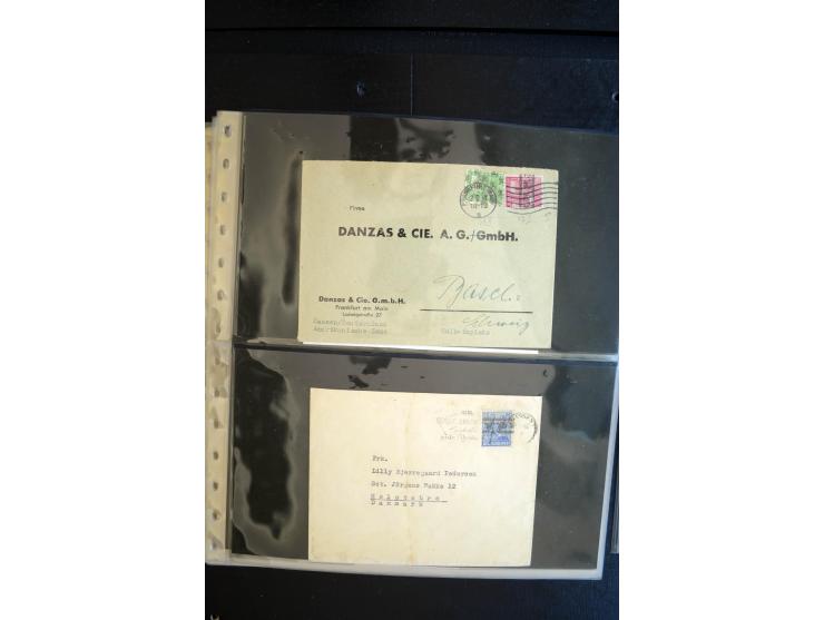 1948, interessante Sammlung "Band/Nezt-Aufdrucke" mit ca. 150 Briefen und Karten, dabei viele Einzel- und Mehrfachfrankaturen