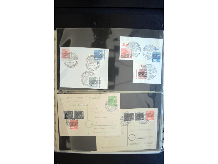 1948, interessante Sammlung "Band/Nezt-Aufdrucke" mit ca. 150 Briefen und Karten, dabei viele Einzel- und Mehrfachfrankaturen