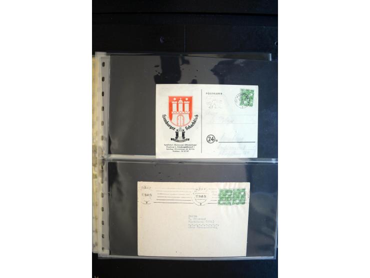 1948, interessante Sammlung "Band/Nezt-Aufdrucke" mit ca. 150 Briefen und Karten, dabei viele Einzel- und Mehrfachfrankaturen