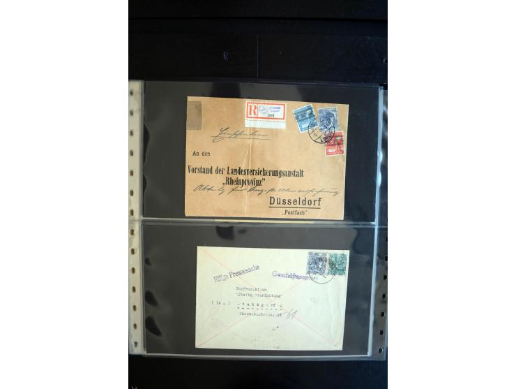 1948, interessante Sammlung "Band/Nezt-Aufdrucke" mit ca. 150 Briefen und Karten, dabei viele Einzel- und Mehrfachfrankaturen