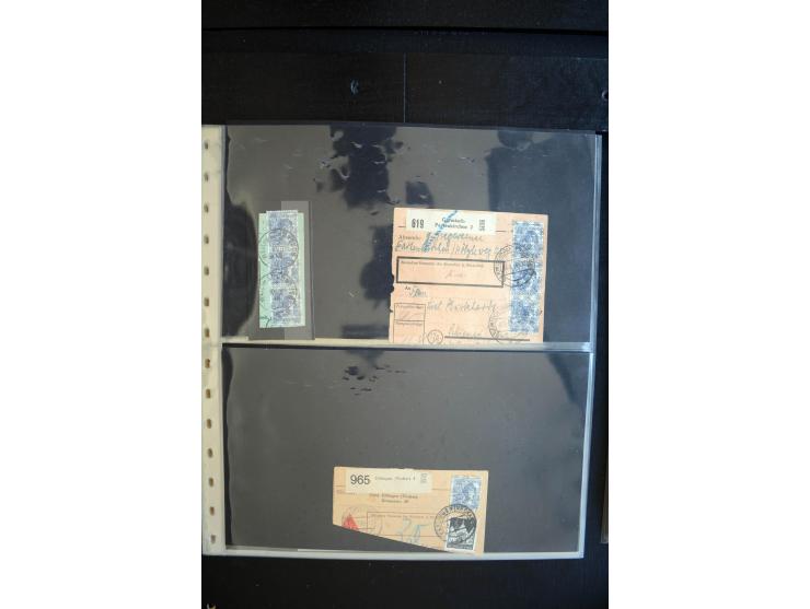 1948, interessante Sammlung "Band/Nezt-Aufdrucke" mit ca. 150 Briefen und Karten, dabei viele Einzel- und Mehrfachfrankaturen
