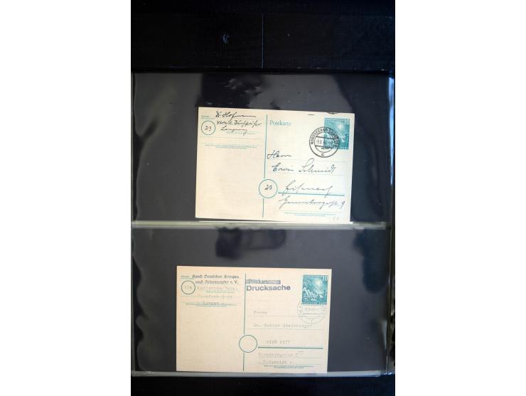 1948, interessante Sammlung "Band/Nezt-Aufdrucke" mit ca. 150 Briefen und Karten, dabei viele Einzel- und Mehrfachfrankaturen