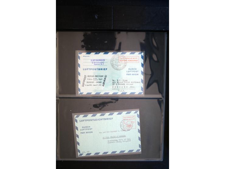 1948, interessante Sammlung "Band/Nezt-Aufdrucke" mit ca. 150 Briefen und Karten, dabei viele Einzel- und Mehrfachfrankaturen