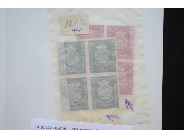 1949/60, postfrische und etwas gestempelte Partie, dabei u.a. Mi.-Nr. 113-15 (14), 116 (11), 117-20 (6), 121-22 (4), 147 (31)