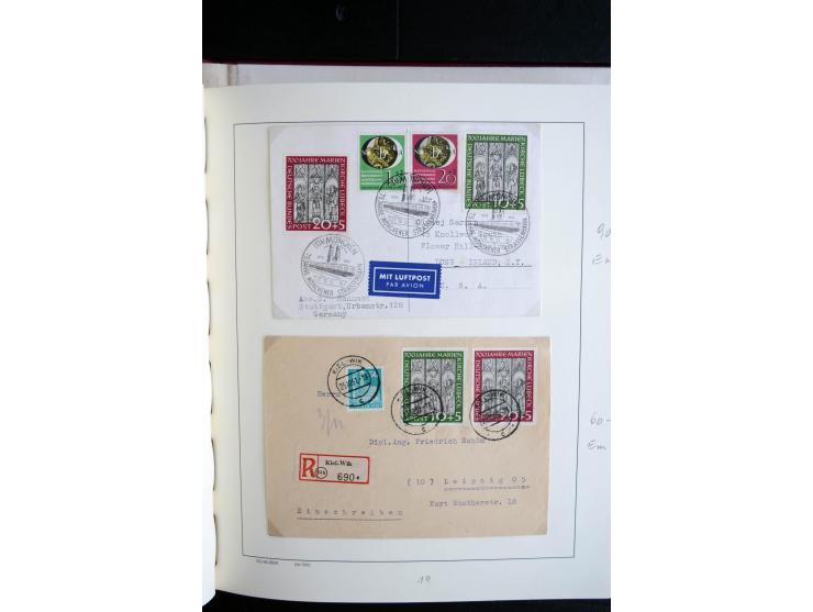 1949/67, reichhaltige Sammlung Briefe, Karten und FDC, dabei gute Frankaturen, Einzelfrankaturen, Mehrfachfrankaturen, waager