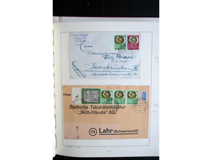 1949/67, reichhaltige Sammlung Briefe, Karten und FDC, dabei gute Frankaturen, Einzelfrankaturen, Mehrfachfrankaturen, waager