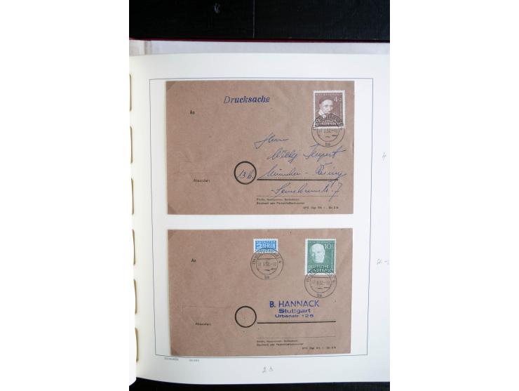 1949/67, reichhaltige Sammlung Briefe, Karten und FDC, dabei gute Frankaturen, Einzelfrankaturen, Mehrfachfrankaturen, waager