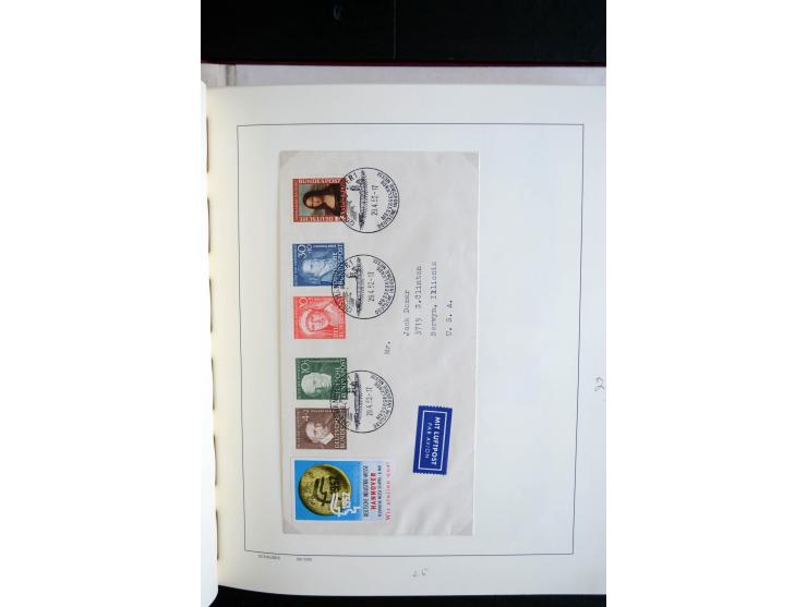 1949/67, reichhaltige Sammlung Briefe, Karten und FDC, dabei gute Frankaturen, Einzelfrankaturen, Mehrfachfrankaturen, waager
