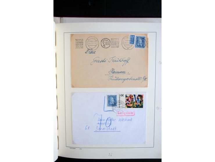 1949/67, reichhaltige Sammlung Briefe, Karten und FDC, dabei gute Frankaturen, Einzelfrankaturen, Mehrfachfrankaturen, waager