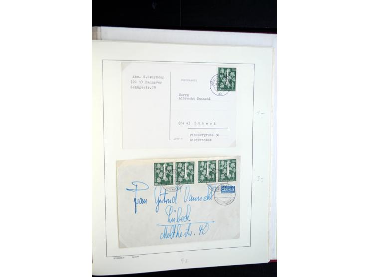 1949/67, reichhaltige Sammlung Briefe, Karten und FDC, dabei gute Frankaturen, Einzelfrankaturen, Mehrfachfrankaturen, waager